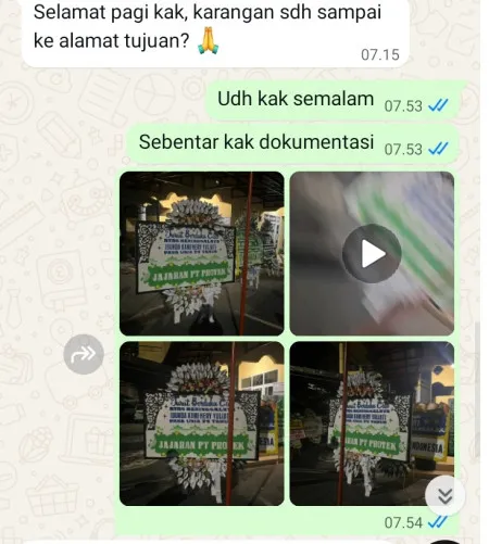 Pengiriman Papan Bunga Selamat Karet Tengsin