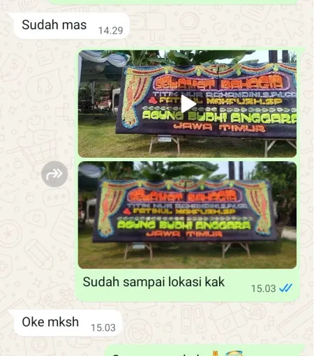 Pengiriman Papan Bunga Karet Tengsin