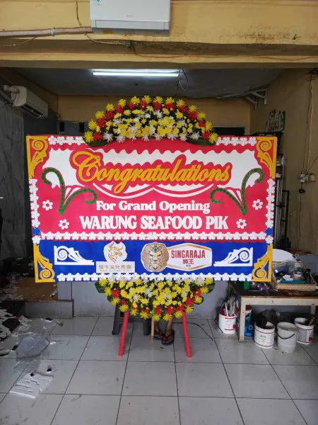 Papan Bunga Ucapan Selamat Karet Tengsin