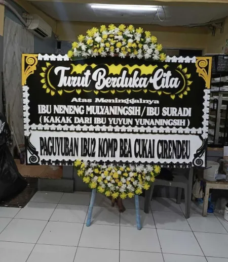 Papan Bunga Duka Karet Tengsin